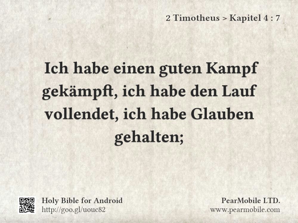 2 Timotheus, Kapitel 4:7